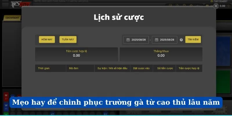 Mẹo hay để chinh phục trường gà từ cao thủ lâu năm