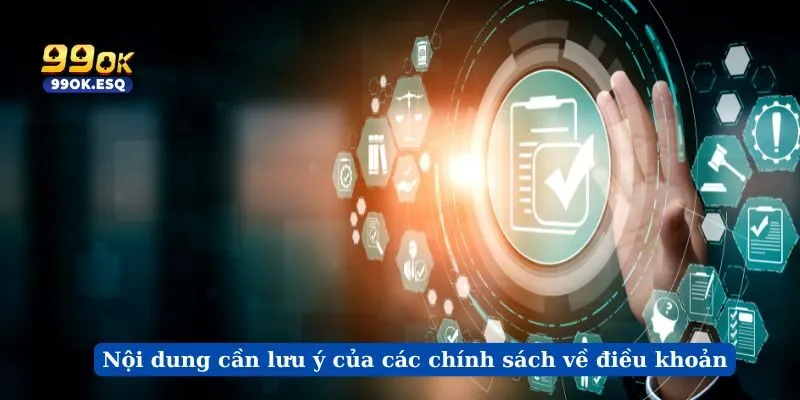 Nội dung cần lưu ý của các chính sách về điều khoản