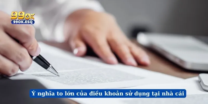Ý nghĩa to lớn của điều khoản sử dụng tại nhà cái
